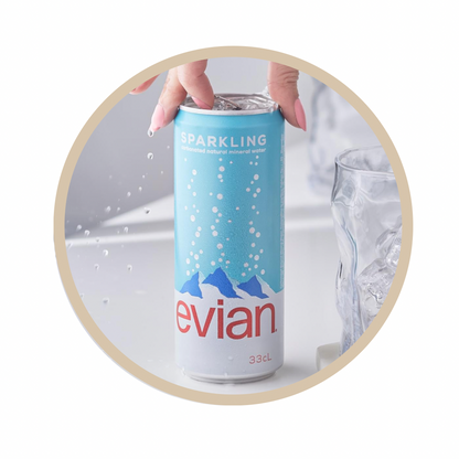 Evian sparkling water